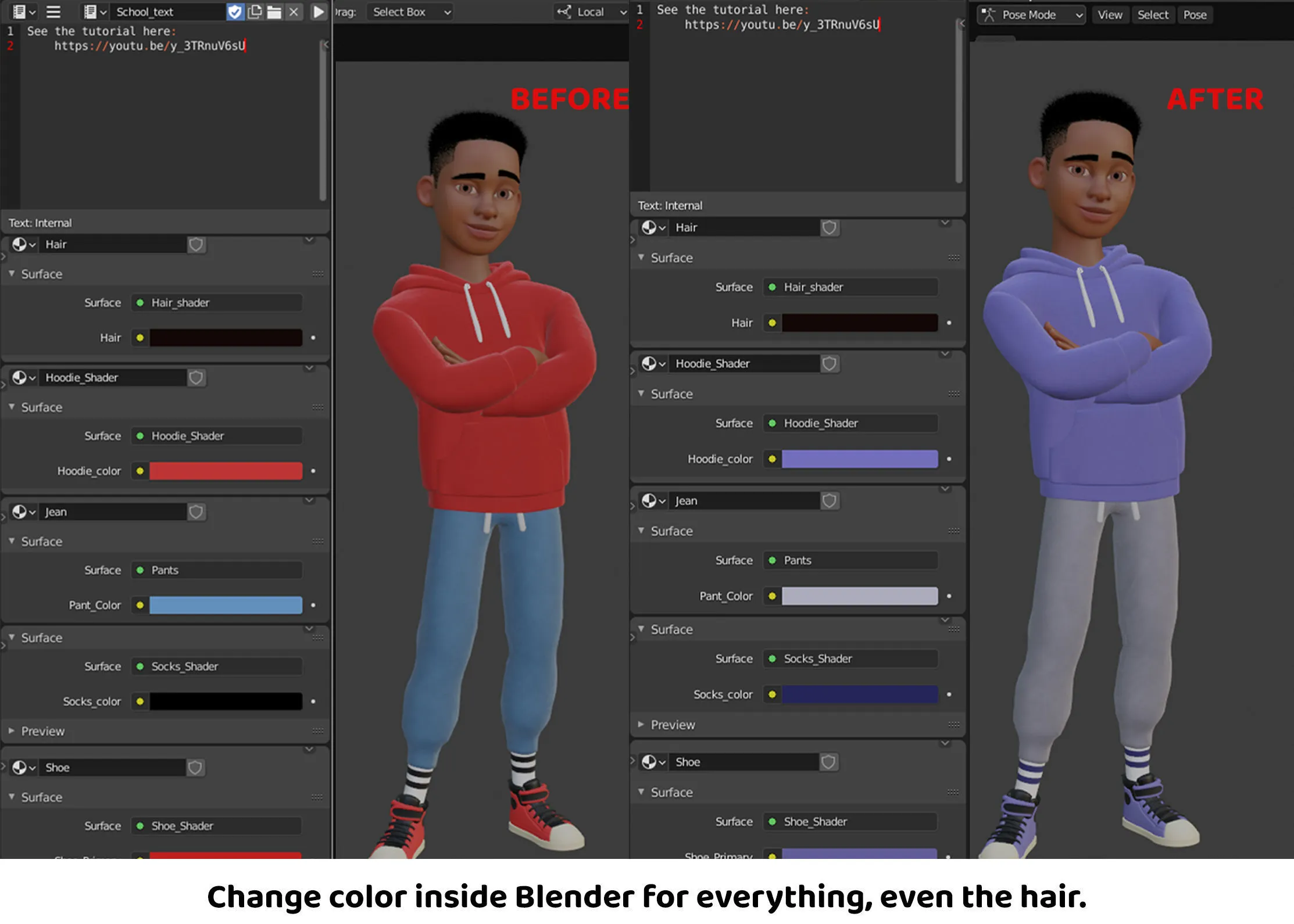 UV unwrapped black man teen character 3D model texture mapping